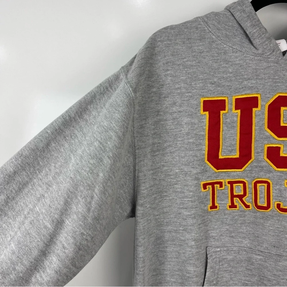 USC Trojans Hoodie Pull Over Collegiate Apparel Size XL Youth Red Grey Unisex